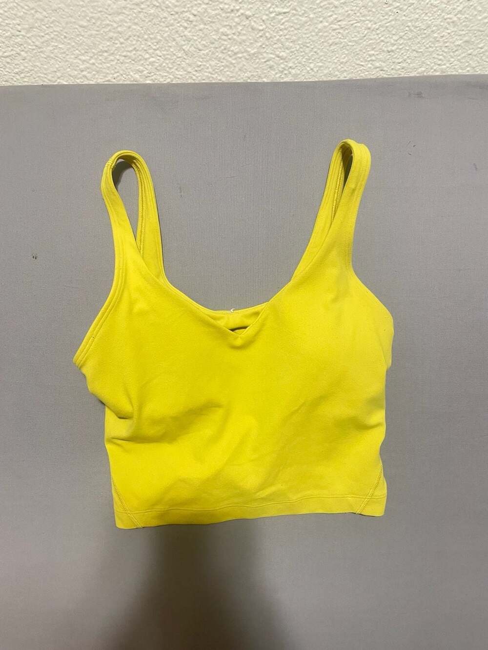 Lululemon Align Tank Top Cropped V-Neck Yellow Size 2
